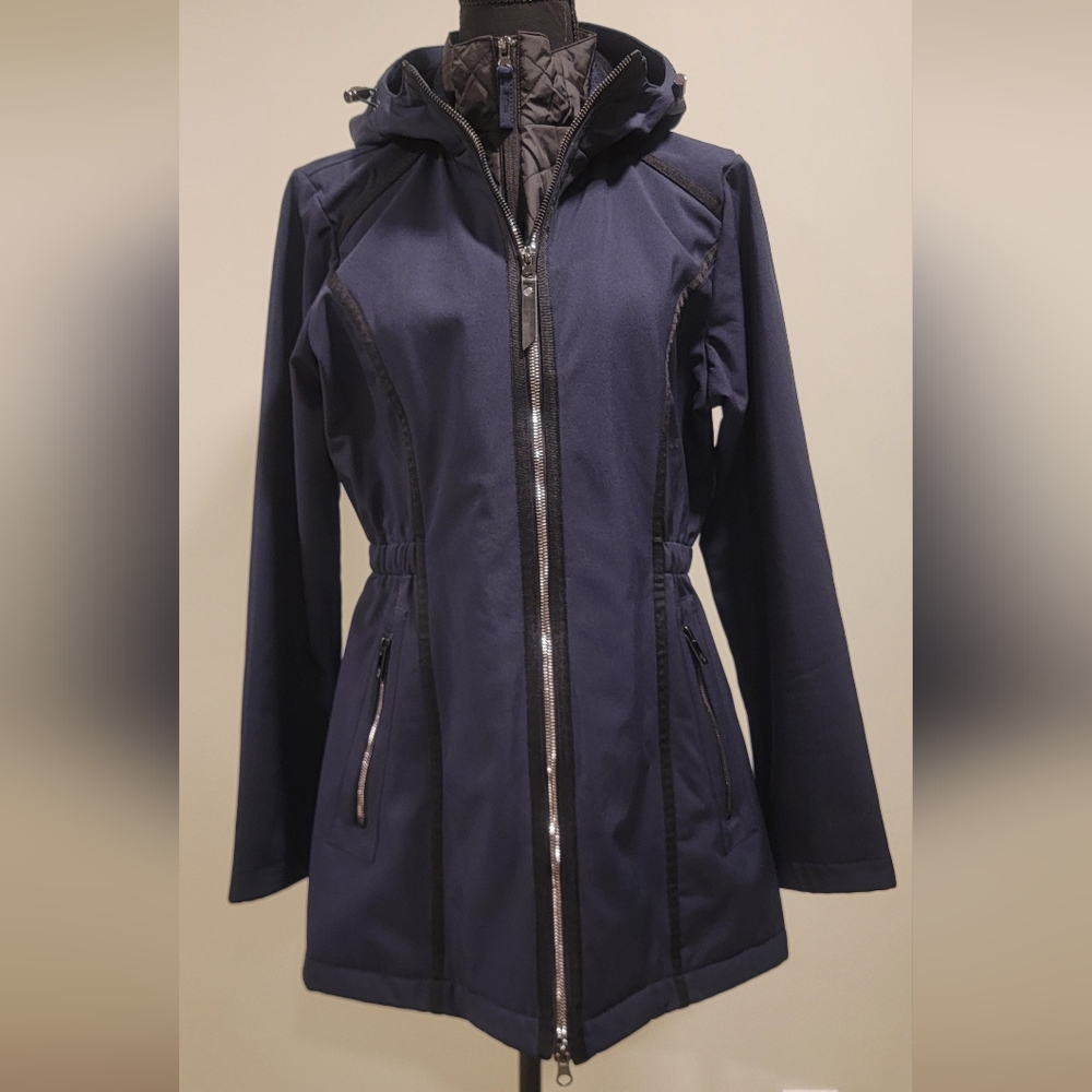 Navy Blue Zip-Up Jacket